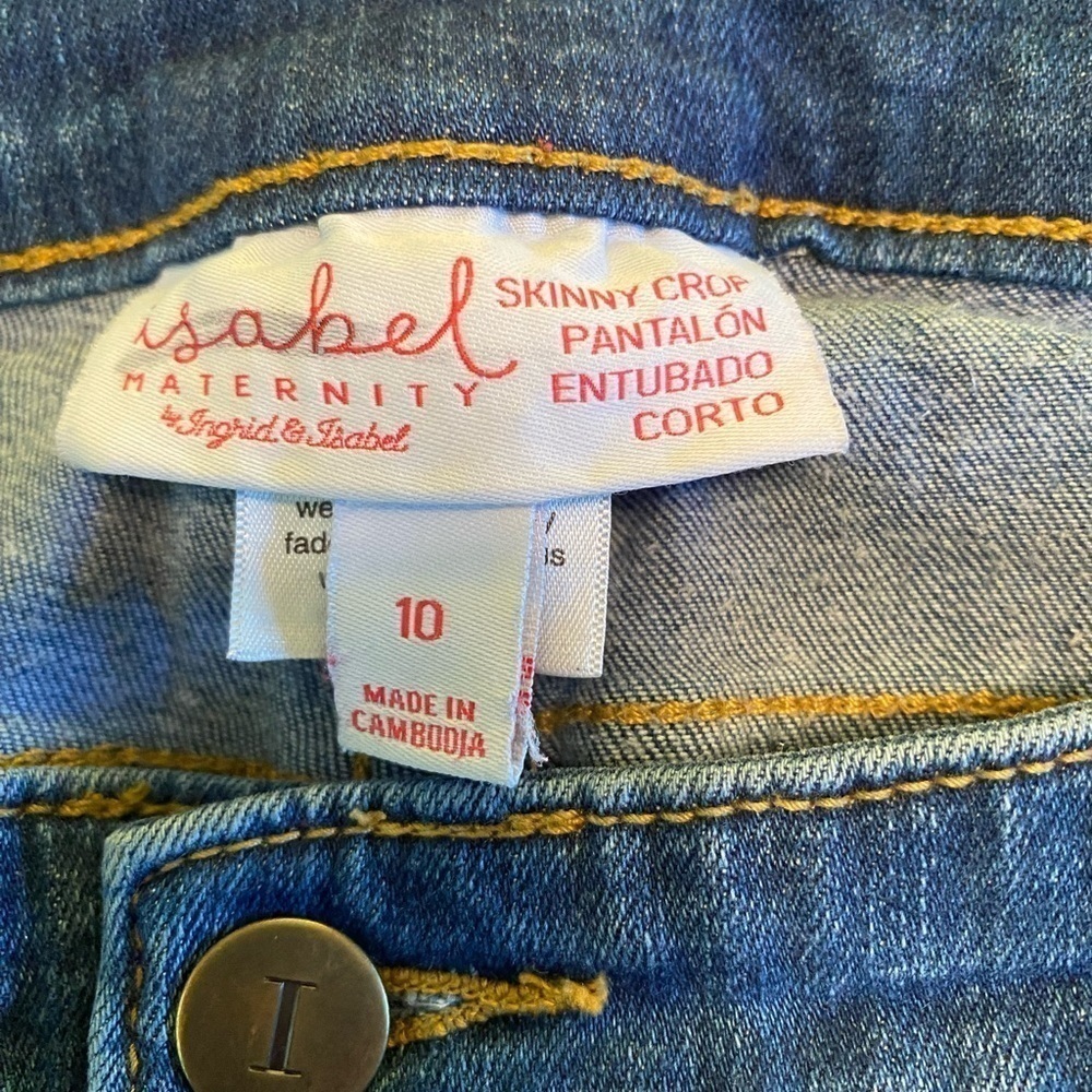 Isabel Maternity Skinny Crop Jean Womens Size 10 - Picture 3 of 8